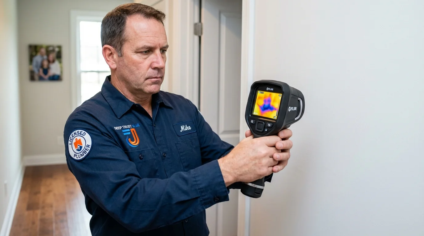 Thermal imaging leak detection by Johns Plumbing LLC in Cumberland